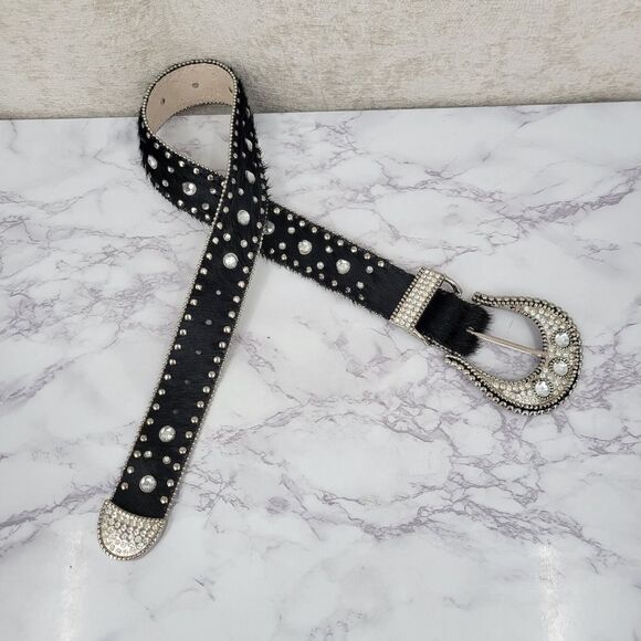 Christine Alexander Pony Hair Cowhide Western Rhinestone Crystal Belt main image 9